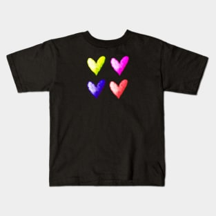 Colorful Hearts Kids T-Shirt